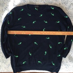 J Crew whale linen sweater size M